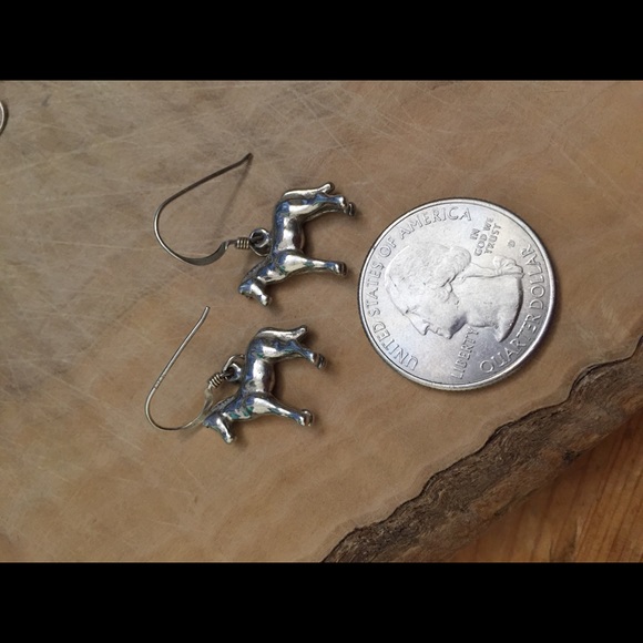 925 sterling silver horse earrings! & pendant! - Picture 3 of 8